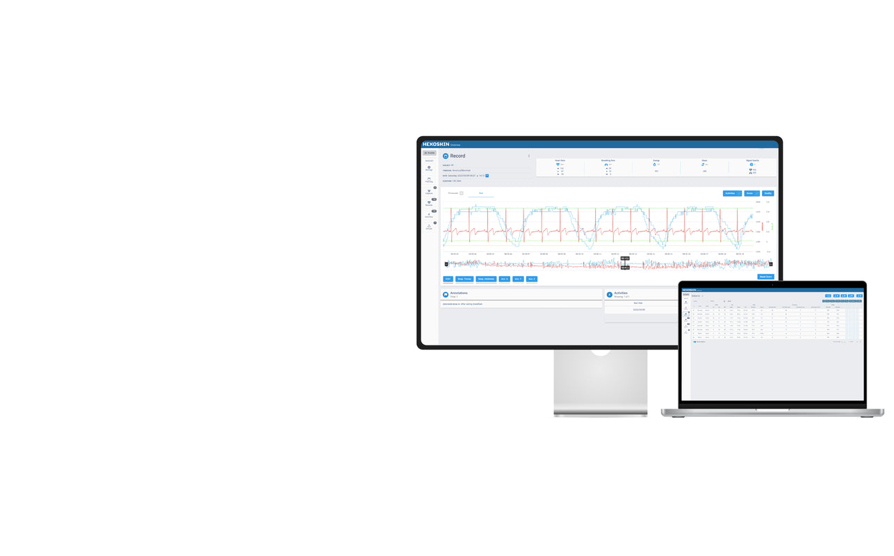 Hexoskin OneView Clinical Dashboard